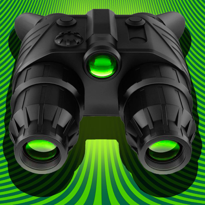 Night Vision True HDR - See In The Dark (NightVision Real In Low Light Mode) Green Goggles Binoculars with Camera Zoom Magnify (Video, Photo) and Private / Secret Folder Pro