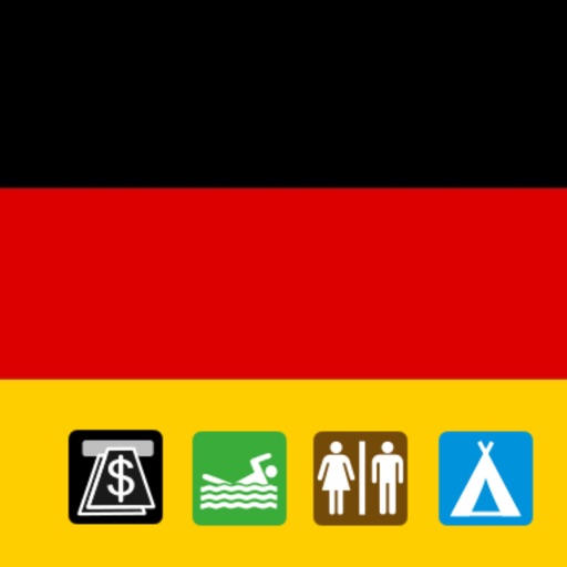Leisuremap Germany, Camping, Golf, Swimming, Car parks, and more icon