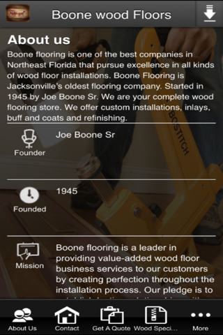 Boone wood floors screenshot 2