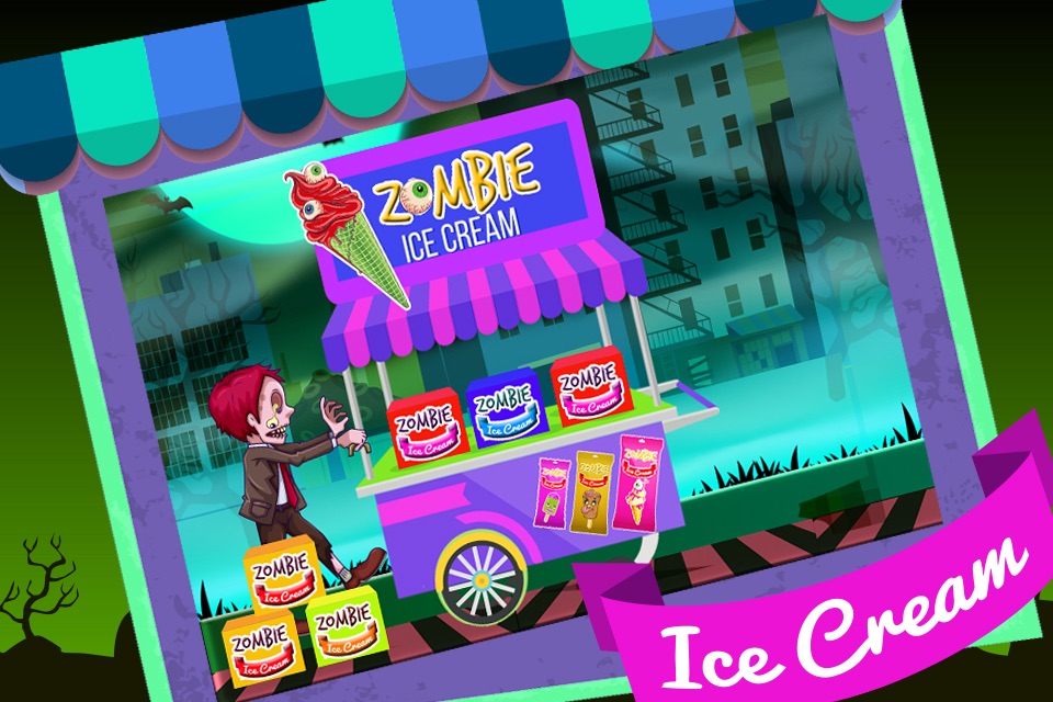 Zombie Ice Cream Factory Simulator - Learn how to make frozen snow cone,frosty icee popsicle and pops for zombies in this kitchen cooking game screenshot 4