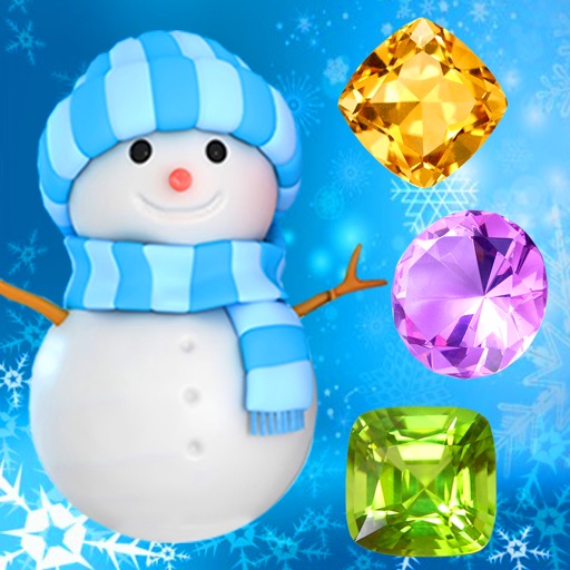 Snowman Games and Christmas Puzzles - Match snow and frozen jewel for this holiday countdown Icon