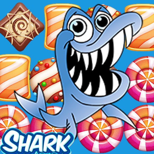 Sharks Dash Shooting Candy Match Puzzle For Kids iOS App