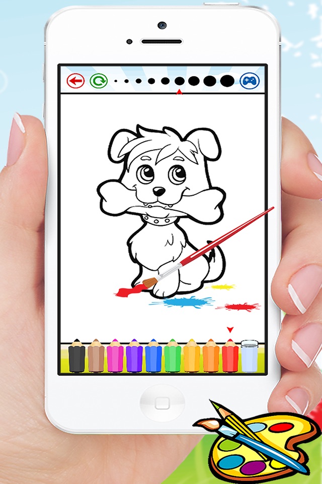 Animal Dog Cat & Rat Coloring Book - Drawing for Kids Games screenshot 3