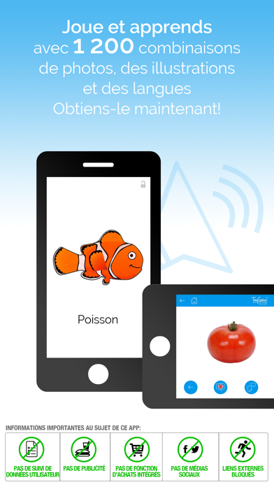 Screenshot #1 pour TinyGenius | Jeu de Cartes pour les Enfants à Apprendre Premiers Mots