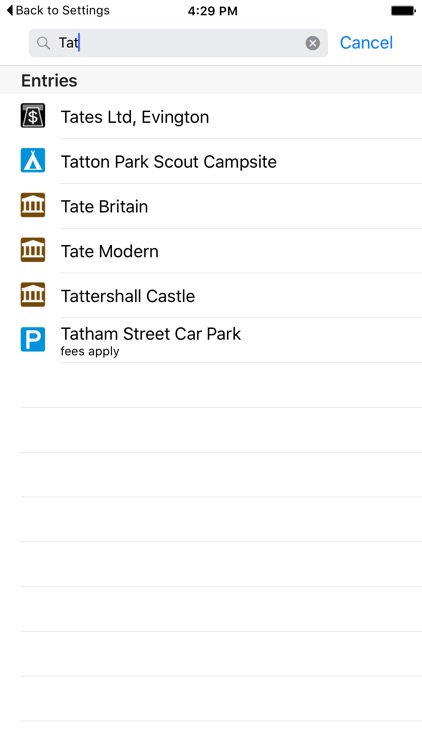 Leisuremap United Kingdom, Camping, Golf, Swimming, Car parks, and more