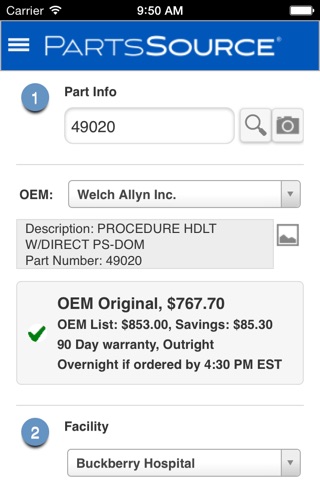 PartsSource Mobile App screenshot 3