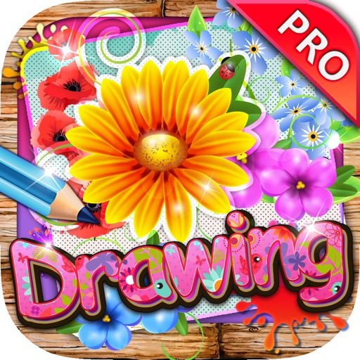 Drawing Desk Flower : Draw and Paint Coloring Book Pro Edition icon
