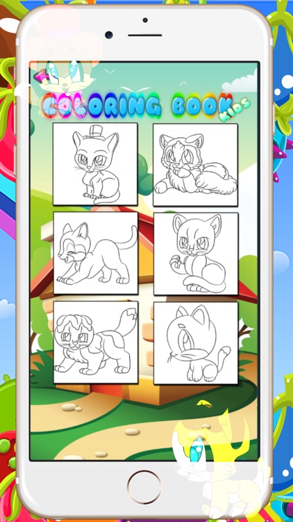 Coloring Books For Preschool Toddler - Kids Drawing Painting kitty Cat Games screenshot-3