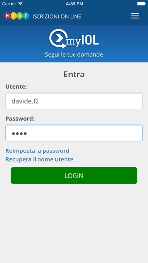 MyIOL - Iscrizioni on line