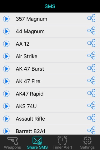 Weapon & Gun Sound Effects Button Free - Share Explosion Sounds via SMS & Timer Alert Plus screenshot 2