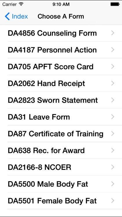 Soldier Forms and Documents