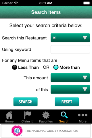 Restaurant Menu Nutrition screenshot 3