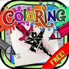 Coloring Book : Painting Pictures Tattoo Fonts Free Edition