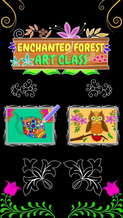 Enchanted Forest Art Class- Coloring Book for Adults