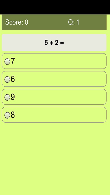 Basic Addition Practice Quiz