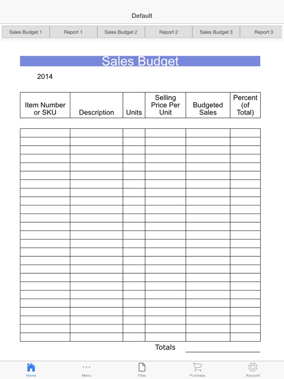 Seller Budget