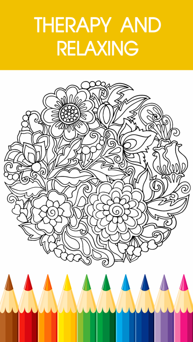 How to cancel & delete Adult Coloring Book - Free Mandala Color Therapy & Stress Relieving Pages for Adults 3 from iphone & ipad 4