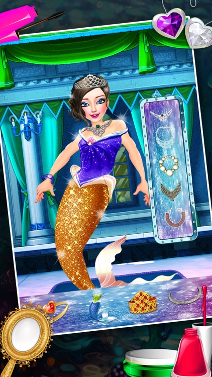 Ice Princess Mermaid Beauty Salon – Fun dress up and make up game for little stylist screenshot-3