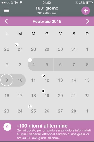 PinkUp Gravidanza - La mia App. Un Diario con ogni Settimana di Gravidanza, dal Concepimento al Parto. screenshot 2