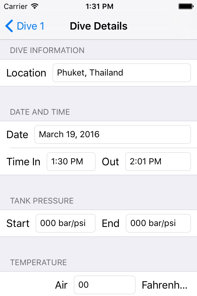 Dive Plan Lite screenshot 3