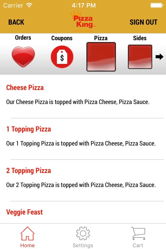 Pizza King Indiana screenshot 3