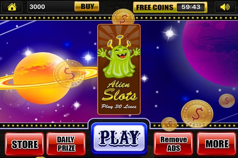 Alien's World of Slots FREE - Play Fun Casino Vegas Games, Spin & Win! screenshot 3