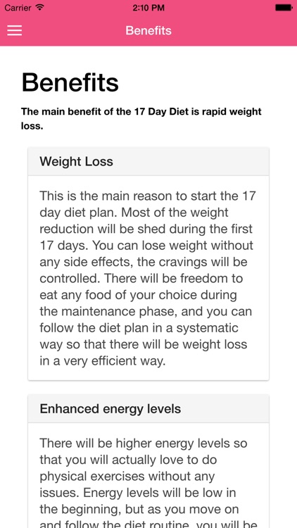17 Day Diet Guide