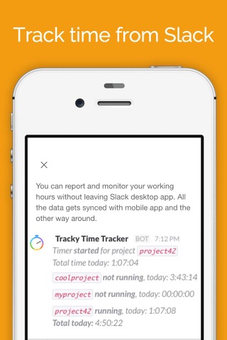 Tracky - Time Tracker for Slack screenshot 2