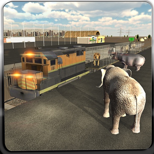 Wild Animal Cargo Train Driver Simulator 3D icon