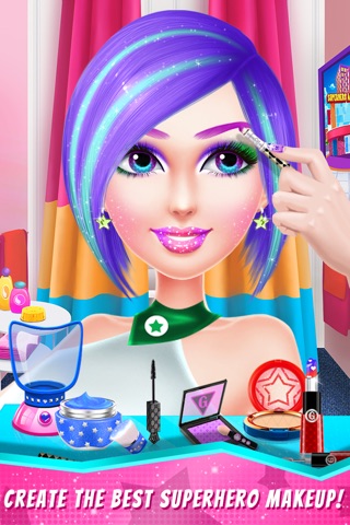 Superhero Girls Salon - Wonder League: Spa, Makeup & Super Power Makeover Game screenshot 3