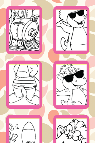 Coloring Book World for kids Barney Edition screenshot 2