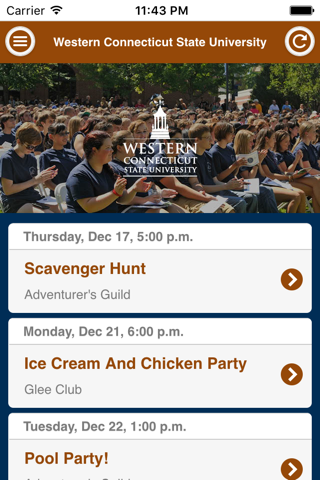 WCSU Events screenshot 2