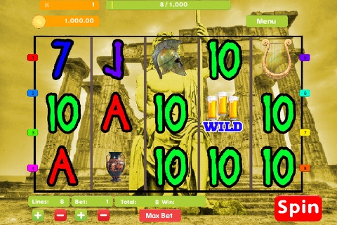 Zeus Greek Myth God Thunder Casino Slot Machine screenshot 4