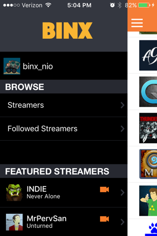 Binx.tv screenshot 2