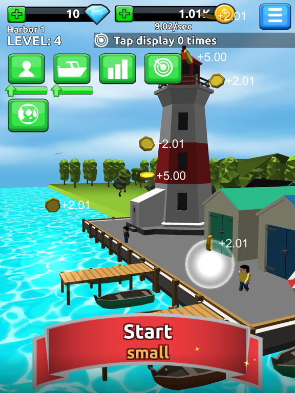 Harbor Tycoon Clicker By Softcen Ios United States Searchman App Data Information - roblox how to get money and gems fast on pizza factory tycoon