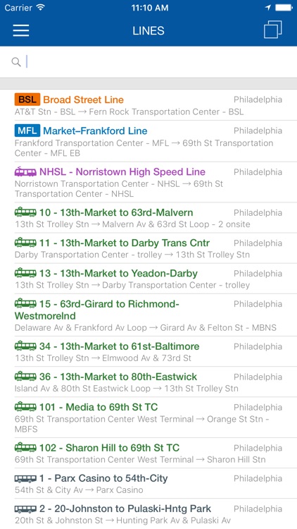 ezRide Philadelphia SEPTA - Transit Directions for Bus, Subway and Rail including Offline Planner screenshot-4