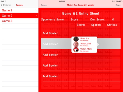 Bowling Book Keeper screenshot 4