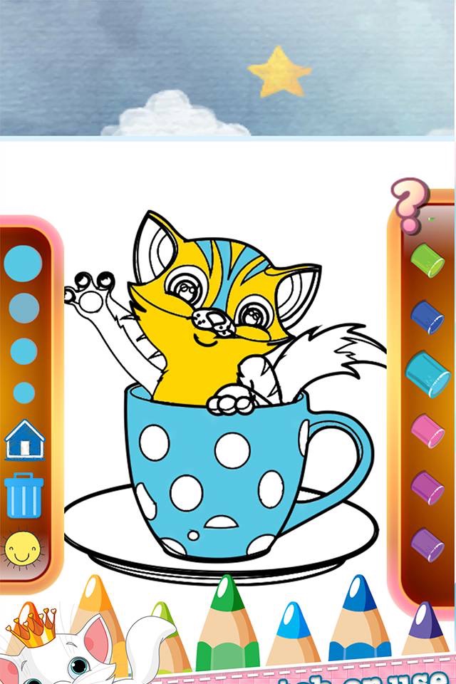 cat coloring book educational games third grade screenshot 3