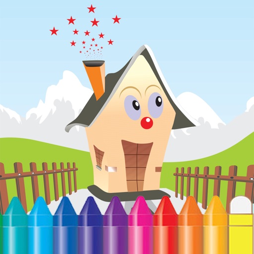Dream House Coloring Book - Home Drawing for Kid free Games iOS App
