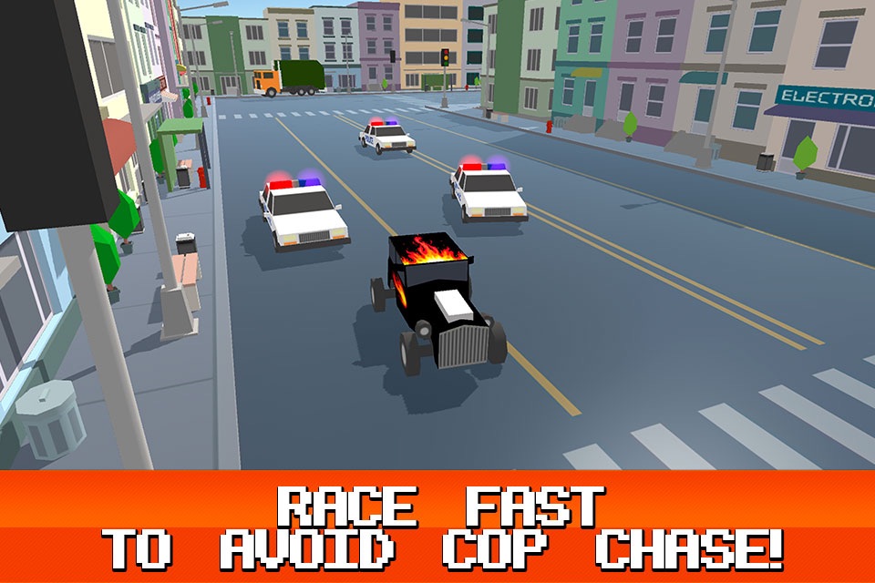 Pixel City: Crime Car Theft Race 3D screenshot 3