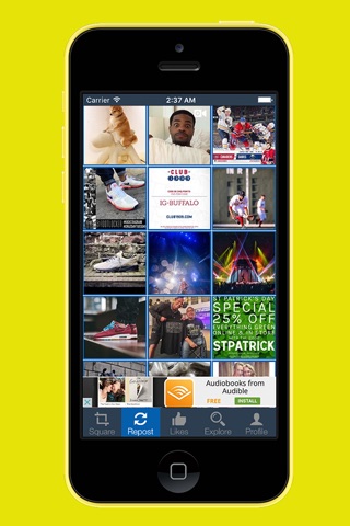 Whiz Gram - Repost & Share Video or Photos for Instagram + Square Fit for your Camera Roll screenshot 2