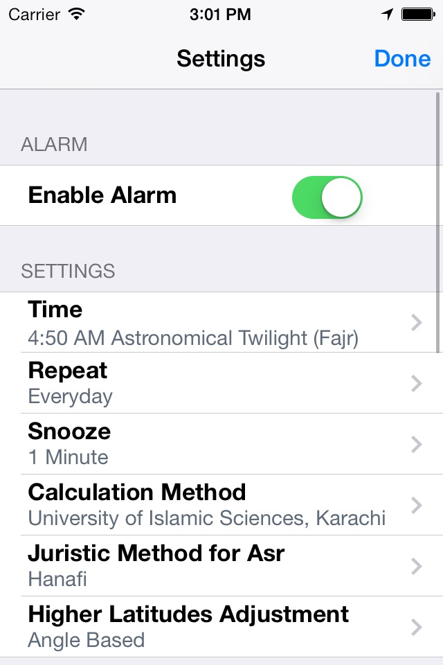 Alarm Clock for Muslims with Full Azan (منبه المسلم - لقرآن الكريم - أذان - أوقات الصلاة) screenshot 3