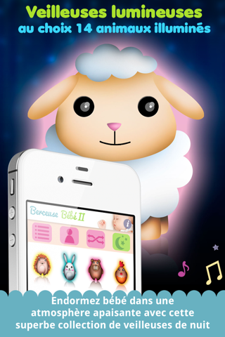 Baby songs 2 : bed time companion with lullabies,white noises and night light screenshot 3