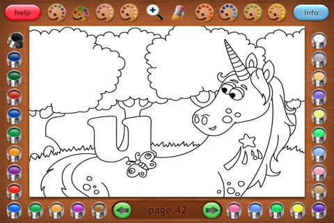 Coloring Book 24 Lite: Animal ABCs screenshot 4