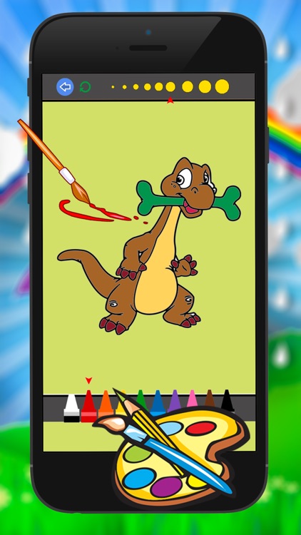 Kids Dinosaur Coloring Book - Drawing Painting Dino Games screenshot-3