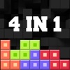 4-in-1 Blocks Game (classic brick, 1010 mania) ~ endless square & dots matching puzzle 256 free game