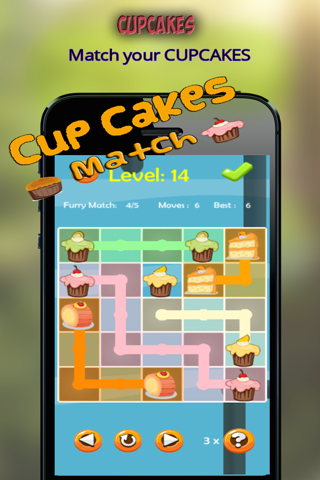 Cup Cakes - Free Match Maker Puzzle Catch Game screenshot 4