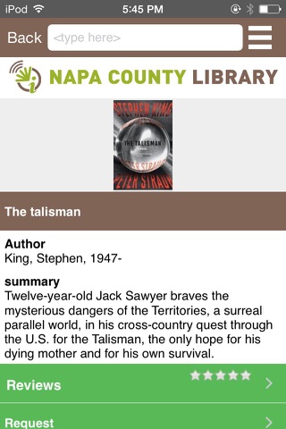 Napa Library screenshot 2
