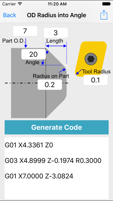 G Code Generator OD CNC Screenshot 3