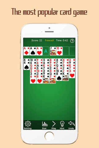 FreeCell Solitaire - Snap Cards to 4 Merged Up Stack screenshot 2